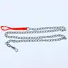 Suprimentos para animais de estimação corrente para cachorro anti-mordida flor torcida cromada corrente de ferro com anel de pescoço comprimento 160CM em estoque atacado