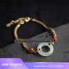 Fábrica por atacado embutido Xinjiang Hetian Jade jade branco pulseira jóias Jade Jade fornecimento de presente ao vivo