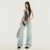 ¡25º cumpleaños! Pantalones Retro Estilo Americano Spice Girl Holgados de Pierna Ancha Combinan con Todo Aspecto Delgado Jeans de Pierna Recta Arrastrando