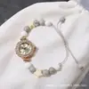 2026 Nuevo Pulsera Reloj Creativa de Caja Sorpresa con Perlas, Pulsera Deslizante de Perlas Incrustadas con Diamantes, Reloj de Pulsera para Estudiantes