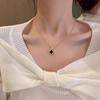 Nuevo Collar de Trébol de Cuatro Hojas que No se Desvanece Versión Alta para Clavícula Vanjia de Doble Cara Moda para Mujer Perla para Ir al Trabajo Versátil