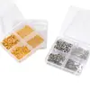 Conjunto Combinado de Contas de Posicionamento Botão de Furo Único Fecho de Lagosta de Quatro Grades Acessórios para Joias DIY Materiais para Miçangas de Colar Pulseira