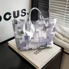 2026 Nuevo Sitio Independiente Transfronterizo Temu Bolso de Mano Impermeable PVC+Lona Portátil de Viaje Bolso de Hombro Bolso Tote