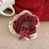 Scrunchie de Renda Estilo Coreano para Mulheres 2026 Novo Estilo Elástico de Cabelo Estilo Preguiçoso Corda de Cabelo Grande Acessório para Coque Flor de Cabelo