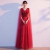 Vestido de Noche con Lentejuelas para Mujer 2026 Nuevo Estilo Banquete Elegante Adelgazante Vestido para Anfitriona Actuación Coral Larga Verano