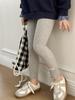 Nuevos Leggings para Niñas Primavera Estilo Coreano Ropa Exterior Pantalones para Bebés Niños Mumian Pantalones Simples para Escuela Secundaria