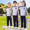 Conjunto de uniforme deportivo de verano para jardín de infantes, uniformes para escuela primaria y secundaria, atuendos de actuación, atuendos para fotos de graduación para los últimos años