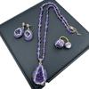Nuevo Cadena de Suéter de Amatista de Mineral Crudo Natural Traje Distintivo Lujo Ligero Hecho a Mano Incrustaciones Joyería Anillo Colgante Suministro