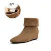 Botines Martin para Mujer con Aumento de Altura de 7 cm 2026 Nuevos Botines Versátiles Otoño/Invierno Punta Fina Botas de Moda Botines de Tobillo Estilo Británico