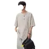 Camiseta Masculina Xadrez Meio Botão Manga Curta Tendência Verão Nova Casual Versátil Design Solto Senso de Estilo Hong Kong