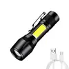 Luz LED Recargable por USB para Exteriores, Super Brillante, Largo Alcance, Luz de Emergencia para el Hogar, Linterna Mini Brillante, Dropshipping