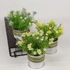 Planta artificial, flor artificial, planta verde, decoración de sala de estar, escritorio, flor de plástico, maceta floral, maceta, pequeños adornos