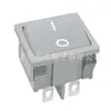 Interruptor Kcd1 em Forma de Barco Grande para Venda por Atacado, Interruptor Basculante Quadrado Cinza de Quatro Pinos e Duas Posições, Simples e Elegante para Uso Marítimo, Alta Potência