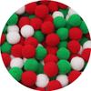 Decoração de Natal transfronteiriça acessórios de joias com bolas de lã de poliéster ornamentos criativos DIY para crianças materiais de decoração atacado