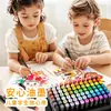 Marcadores Acrílicos a Base de Aceite 48 Colores Doble Punta Acuarela para Dibujo y Coloreado de Anime, Adecuados para Estudiantes