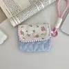5223 Saco de Armazenamento Pequeno Floral de Algodão Puro Adequado para Bolsas de Câmera Ccd, Anti-Queda e Anti-Impacto, Bolsa de Armazenamento de Viagem Portátil e Compacta
