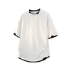 Camiseta de Manga Corta para Hombre de Tallas Grandes, Estilo Nuevo Primavera-Verano Transfronterizo, Bloques de Color, Diseño Falso de Dos Piezas de Amazon, Corte Ajustado