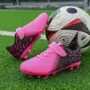 Chuteiras de futebol com velcro transfronteiriças com travas longas, versão de tamanho grande para meninos e meninas, adolescentes, competição profissional e chuteiras de treino