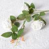 Rosa artificial 3 cabeças pequena rosa de flanela Dia dos Namorados casamento decoração de casa artificial artificial flor transfronteiriça