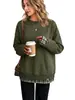 Moletom Amazon feminino com blocos de cor e mangas compridas, série com estoque de longo prazo, best-seller de outono/inverno, estilo casual para casais