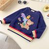 Ropa Infantil Estilo Japonés Otoño e Invierno Nueva Manga Larga Dinosaurio Oso Holgada Casual Sudadera de Felpa Moderna 6006