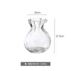 Jarrón de cristal en forma de cono, estilo ins nórdico, jarrón transparente grande y simple para bambú hidropónico, decoración de arreglo floral de escritorio y sala de estar