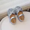 Zapatos de Princesa de Cristal para Niñas 2025 Primavera y Otoño Nuevos Zapatos de Cuero para Niños Pequeños y Mayores, Bailarinas de Princesa con Suela Suave
