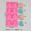 9 moldes de silicona de grado alimenticio con forma de flor, molde para chocolate, caramelo, gelatina, gelatina, molde para jabón casero DIY