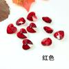 Colgante de corazón de cristal de un solo agujero, directo de fábrica, con cuentas de vidrio de colores de 10/14/16 mm, joyería DIY