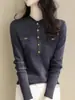 40-67.5kg 2025 Nuevas Camisetas de Manga Larga de Gama Alta de Nicho para Mujer en Otoño e Invierno Aspecto Adelgazante Camisetas Interiores