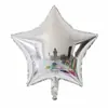 Balão de filme de alumínio estrela de cinco pontas cor sólida de 18 polegadas decoração de festa de casamento balão de folha de alumínio estrela atacado