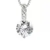Colar Minimalista Geométrico de Diamante Único em Forma de Gota, Exquisito Colar de Zircônia Cool de Nicho para Mulheres, Pingente Delicado Brilhante de Diamante de Nicho