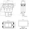 Interruptor de Barco Kcd3-B2 de 3 Pinos para Cartão Duplo com Luz Rocker em Forma de V Interruptor de Alimentação para Eletrodoméstico 16A250V