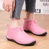 Botas de Lluvia Cómodas de Princesa Zapatos de Lluvia Bajos Estilo Pastoral de Moda Estilo Europeo y Americano Estudiante Ligeros Modernos Engrosados