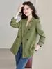 Chaqueta de Traje de Gama Alta para Mujer, Nuevo Estilo Primavera y Otoño, Elegante Top Ajustado, Blazer Grueso Casual y Profesional para Mujer