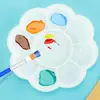 Suministros de Pintura Artística Hechos a Mano para Niños Paleta con Forma de Flor de Ciruelo Pintura Acrílica Herramientas para Manualidades Pintura Creativa