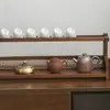 Wanmuzhen Nuevo Portavasos Drenante Chinoiserie Madera Maciza Taza de Té Juego de Té Estante de Almacenamiento Hogar Tetera Pequeño Estante de Almacenamiento