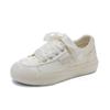 Zapatos de Lona Baikuang Milk fufu para Mujer Estilo Coreano Chic Casual Estilo Hong Kong Zapatos Blancos Ins Tendencia Combinan con Todo Estudiante Nueva Llegada