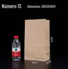 Saco de Papel Kraft Descartável, Saco de Papel Kraft à Prova de Óleo, Saco com Fundo Quadrado, Saco de Embalagem para Armazenamento, Saco para Levar, Saco de Papel Kraft
