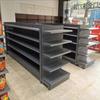 Prateleira de supermercado fábrica atacado único dupla face espessado médio gancho branco cinza novo armazenamento prateleira de exposição 6