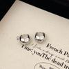 Agulha de prata Geométrica Amor Borboleta Brincos prata Série Metal Estilo Frio Elegante Elegante Ear Studs Moda High-end Ear Acessórios para Mulheres
