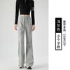 Calça Esportiva Micro-Flare Feminina, Primavera e Outono 2026 Nova Calça Bootcut Slimming de Cintura Alta Estilo Americano para Figuras Baixas, Calça de Moletom Casual