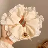 Flor Anel de Cabelo para Intestino Grosso Moda Feminina Nicho Versátil Destaque Acessórios Elegantes Corda de Cabelo para Meninas Acessórios de Cabeça Acessórios Exquisitos da Moda