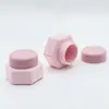 Lata Hexagonal Vacía para Esmalte de Uñas 2G5G Pegamento de Diamantes Pegajoso Luz de Curado para Construcción Botella de Esmalte Pintado Tanque para Esmalte de Uñas Botella de Pegamento en Crema de PP