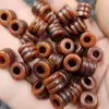 Cuentas Sueltas de Jade con Forma de Bambú de Ágata Roja Estilo Antiguo, Agujero Grande, Alta Calidad, Flujo sin Obstrucciones, Accesorios para Joyería de Pulseras