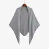 Chal triangular de punto para mujer talla grande 2026 otoño, estilo elegante y suave para mujeres de talla grande, adecuado para usar en capas como un chaleco exterior 25213
