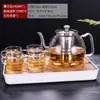 Juego de Tetera de Vidrio al por Mayor para el Hogar Resistente a Altas Temperaturas Engrosado Gran Capacidad Juego de Té Hervidor de Agua Filtro Tetera para Infusión