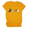 Amazon eBay Tienda Independiente Linda y Divertida Versátil para Mujer Perro Salchicha Fantasma Cuello Redondo Manga Corta Camiseta