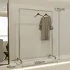Estante de Exhibición Móvil para Tienda de Ropa Estante de Piso con Ruedas Perchero con Ruedas para Hombres y Mujeres Perchero de Acero Inoxidable