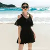 Traje de Baño de Dos Piezas para Mujer, Conservador, Adelgazante, Cubre el Cuerpo, Adecuado para Chicas Ligeramente Gorditas, Estilo de Alta Gama, Nuevo Modelo 2026, Tallas Grandes para Mujeres Curvilíneas, Adecuado para Aguas Termales